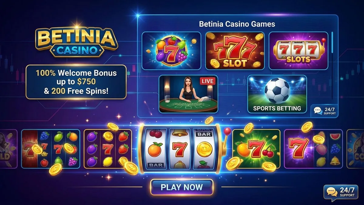 Casino games at Betinia Casino